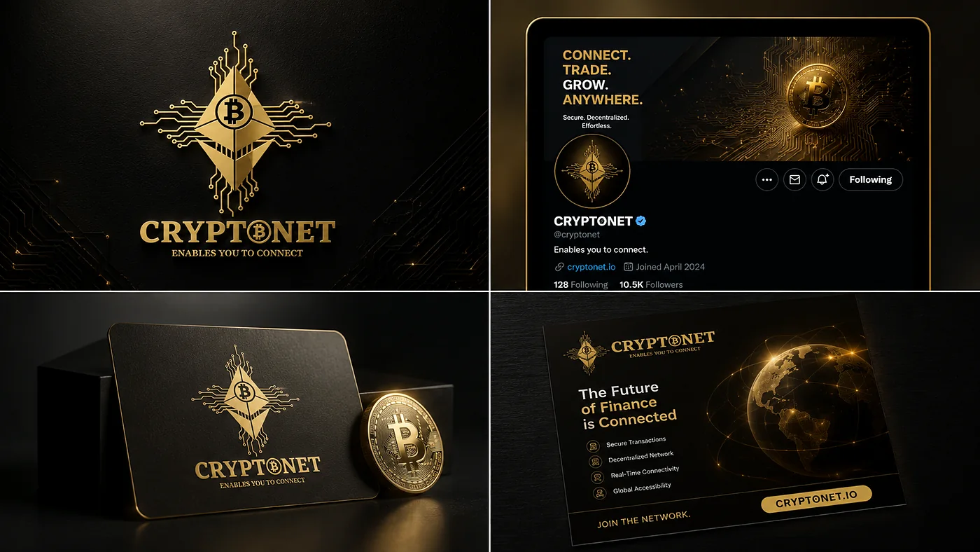 Cryptonet logo — sharp, modern mark for a crypto-network brand